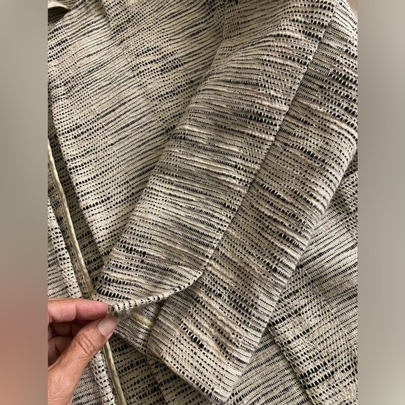 -EILEEN FISHER handwoven Organic Cotton Blazer size L - Picture 3 of 7
